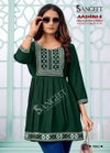 Aashini 3 By Sangeet Rayon Embroidery Ladies Top Exporters In India